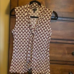 Banana Republic sleeveless top with tie front.